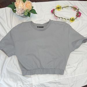 Zara grey Medium crop top